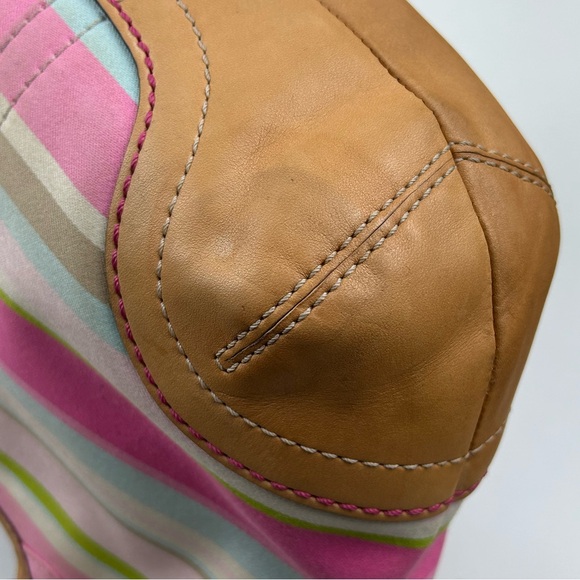 Coach Hamptons Striped Small Purse Tote - Picture 4 of 8